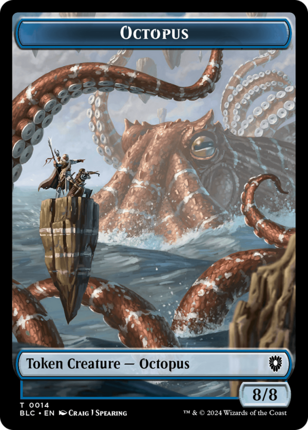 Octopus    Rabbit Double-Sided Token [Bloomburrow Commander Tokens] For Cheap