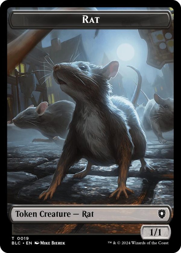 Rat    Raccoon Double-Sided Token [Bloomburrow Commander Tokens] Fashion