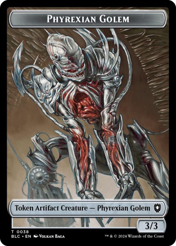 Phyrexian Golem    Faerie Double-Sided Token [Bloomburrow Commander Tokens] on Sale