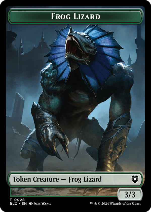 Storm Crow    Frog Lizard Double-Sided Token [Bloomburrow Commander Tokens] Online now