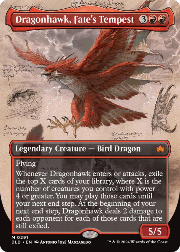 Dragonhawk, Fate s Tempest (Borderless) [Bloomburrow] Online now