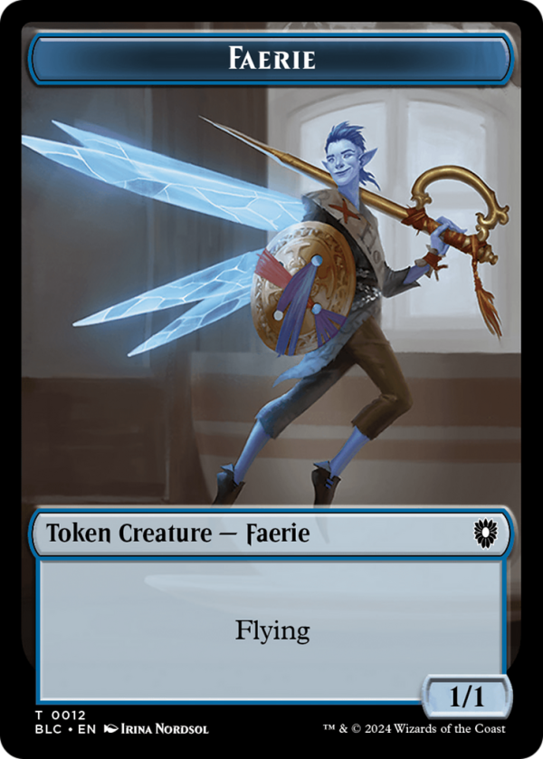 Spirit    Faerie Double-Sided Token [Bloomburrow Commander Tokens] Hot on Sale