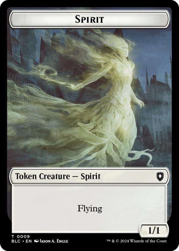 Spirit    Faerie Double-Sided Token [Bloomburrow Commander Tokens] Hot on Sale