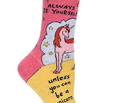 BlueQ Women Crew Socks Always Be A Unicorn Online