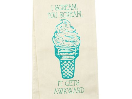 Wit! Tea Towel I Scream, You Scream, It gets Awkward Hot on Sale