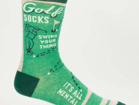 BlueQ Men Crew Socks Golf Sale