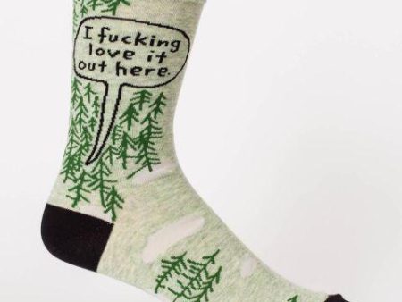 BlueQ Men Crew Socks I Fucking Love It Out Here For Discount