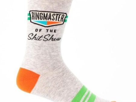 BlueQ Men Crew Socks Ringmaster Of The Shit Show Sale