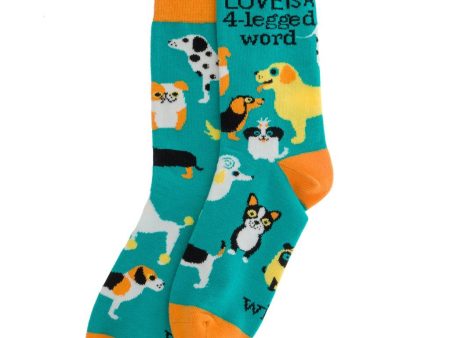 Wit! Crew Socks Love Is A 4-Legged Word Online Hot Sale