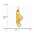 14k Yellow Gold Ballet Slipper Charm or Pendant, 7 x 22mm Fashion