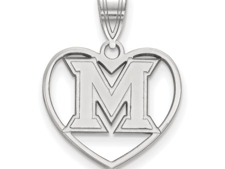 Sterling Silver Miami U Heart Pendant Online now