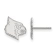 10k White Gold University of Louisville Small Post Earrings For Sale