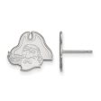 10k White Gold East Carolina Univ. Pirate Small Post Earrings Cheap