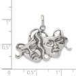 Sterling Silver Antiqued Comedy and Tragedy Mask Pendant Discount