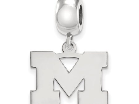 Sterling Silver Michigan (Univ of) Small Dangle Bead Charm For Cheap