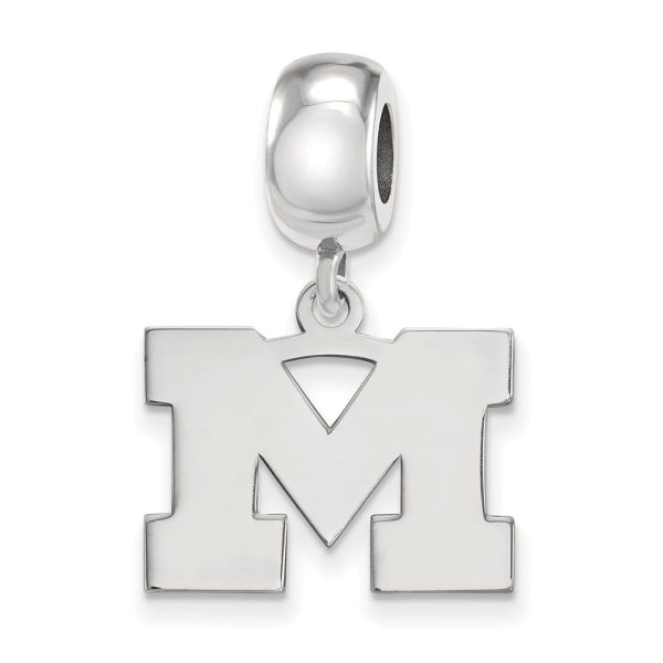 Sterling Silver Michigan (Univ of) Small Dangle Bead Charm For Cheap