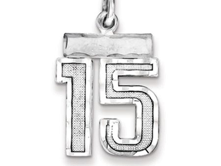 Sterling Silver, Varsity Collection, Small D C Pendant, Number 15 Online now