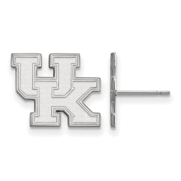 10k White Gold University of Kentucky Small  UK  Post Earrings For Cheap