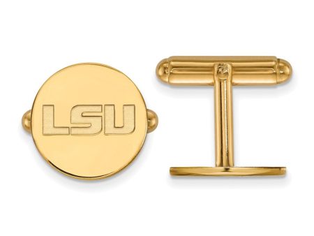 14k Gold Plated Silver Louisiana State University Cuff Links Hot on Sale