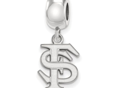 Sterling Silver Florida State Univ. Small  FS  Dangle Bead Charm on Sale