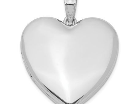 Sterling Silver 24mm Polished Heart Locket Cheap