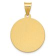 14k Yellow Gold Hollow San Antonio Medal Pendant, 19mm (3 4 Inch) Online now