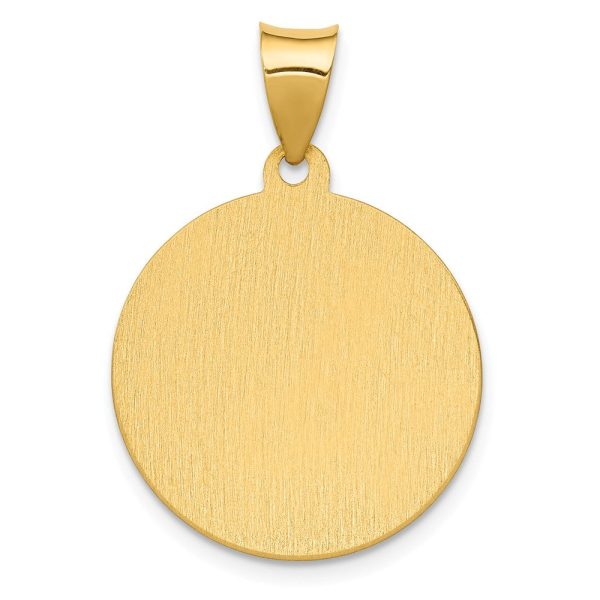 14k Yellow Gold Hollow San Antonio Medal Pendant, 19mm (3 4 Inch) Online now