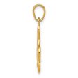 14k Yellow Gold 3D Polished Clef Note Pendant Sale