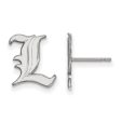 10k White Gold University of Louisville Sm Initial L Post Earrings Supply