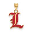 14k Gold Plated Silver U. of Louisville Small Enamel Pendant Online now