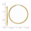 1.5mm x 33mm 14k Yellow Gold Satin Diamond-Cut Endless Hoop Earrings on Sale