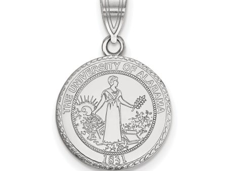 Sterling Silver U. of Alabama Medium Crest Pendant For Sale