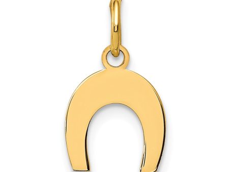 14k Yellow Gold Horseshoe Charm in Polished Hot on Sale