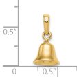 14k Yellow Gold Bell Pendant, 10mm For Sale