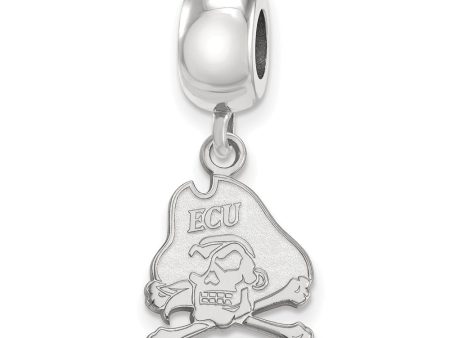 Sterling Silver East Carolina University Pirate Dangle Bead Charm on Sale