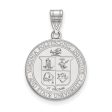 Sterling Silver Virginia Tech Large Crest Disc Pendant on Sale