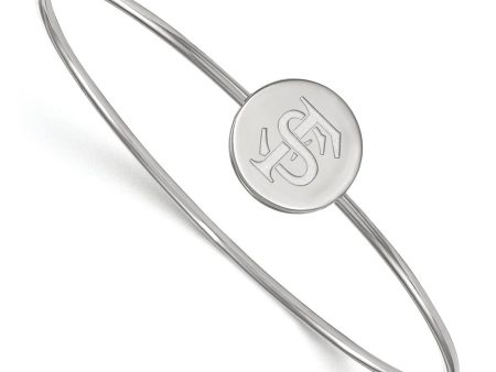 Sterling Silver Florida State University Logo Bangle, 7 Inch Online Sale