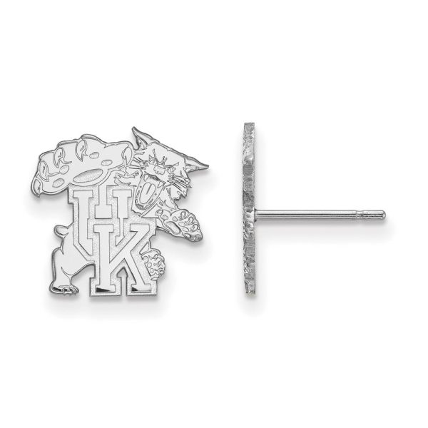 10k White Gold University of Kentucky Small Post Earrings For Discount