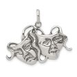 Sterling Silver Antiqued Comedy and Tragedy Mask Pendant Discount