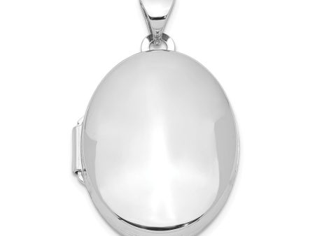 Sterling Silver 21mm Polished Oval Locket Online now