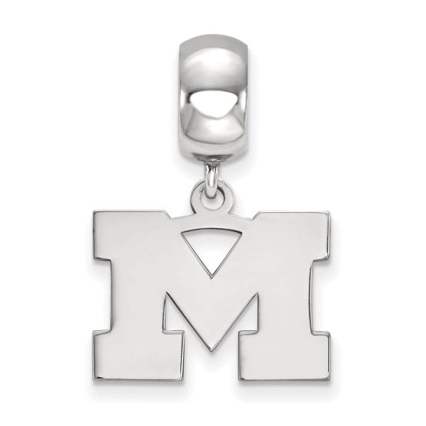 Sterling Silver Michigan (Univ of) Small Dangle Bead Charm For Cheap