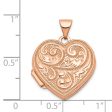 14k Rose Gold 18mm Love You Always Scroll Heart Locket Online Sale