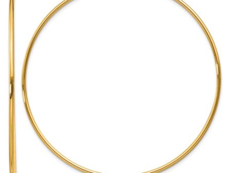 1.25mm, 14k Yellow Gold Endless Hoop Earrings, 54mm (2 1 8 Inch) on Sale