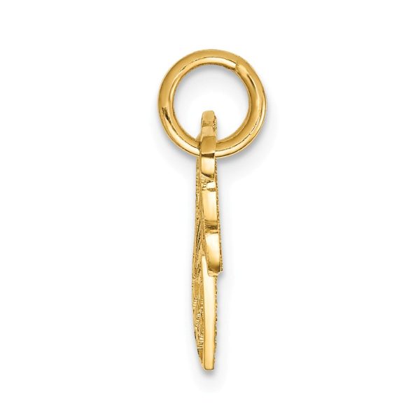 14k Yellow Gold Heart and Key Set of 2 Charm or Pendants, 23mm on Sale