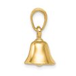 14k Yellow Gold Bell Pendant, 10mm For Sale