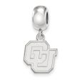 Sterling Silver University of Colorado Small Dangle Bead Charm For Sale