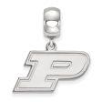 Sterling Silver Purdue Small  P  Dangle Bead Charm For Discount