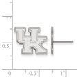 10k White Gold University of Kentucky Small  UK  Post Earrings For Cheap