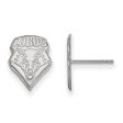 10k White Gold University of New Mexico Small Post Earrings Hot on Sale