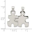 Sterling Silver, Set of 2, Polished Puzzle Piece Pendants For Cheap